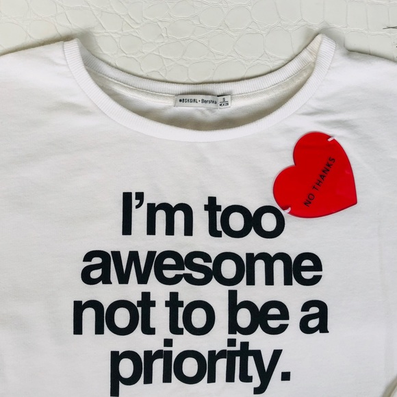 Bershka Cropped Crew Neck Sweatshirt - Picture 2 of 6